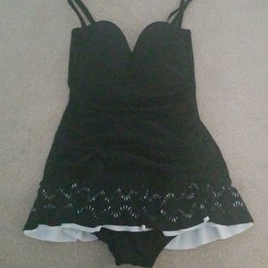 Black one piece swimsuit